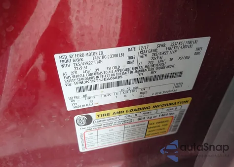 2018 Ford Expedition Max Limited z USA, uszkodzony, nr VIN 1FMJK1KT1JEA06885